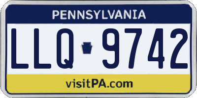 PA license plate LLQ9742