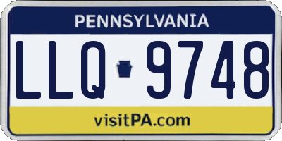 PA license plate LLQ9748