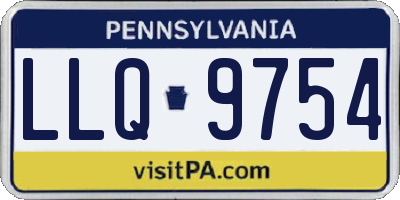 PA license plate LLQ9754