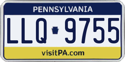 PA license plate LLQ9755