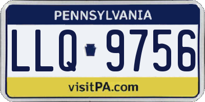 PA license plate LLQ9756