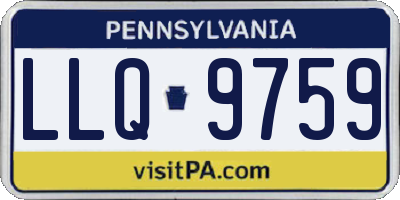 PA license plate LLQ9759