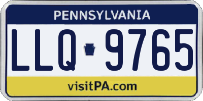 PA license plate LLQ9765