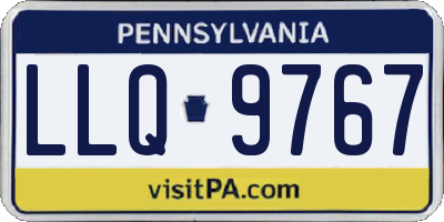 PA license plate LLQ9767