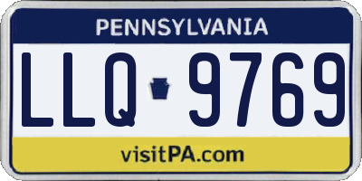 PA license plate LLQ9769