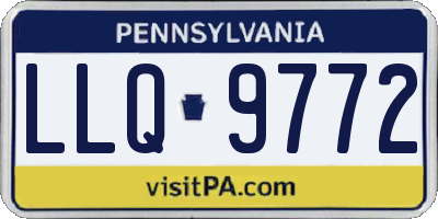 PA license plate LLQ9772