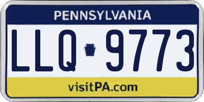 PA license plate LLQ9773
