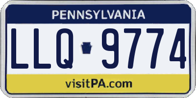 PA license plate LLQ9774