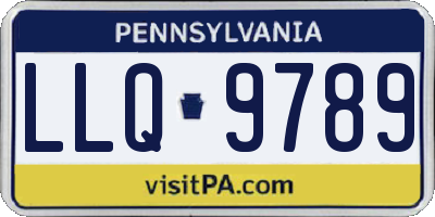 PA license plate LLQ9789
