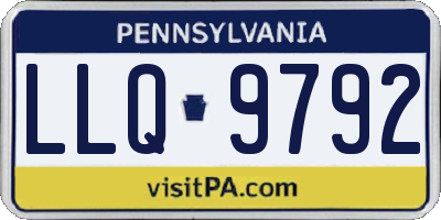 PA license plate LLQ9792