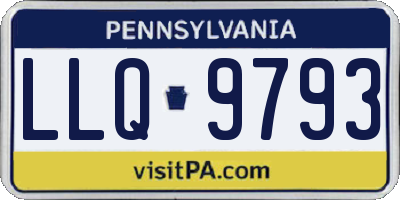 PA license plate LLQ9793