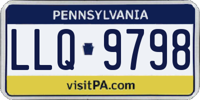 PA license plate LLQ9798