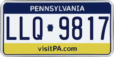 PA license plate LLQ9817