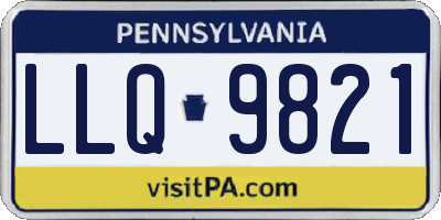 PA license plate LLQ9821
