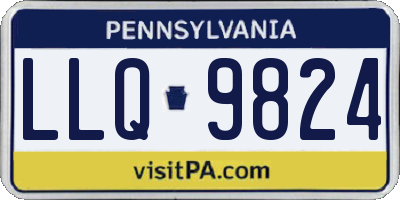 PA license plate LLQ9824