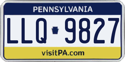 PA license plate LLQ9827