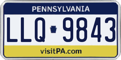 PA license plate LLQ9843