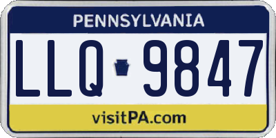 PA license plate LLQ9847