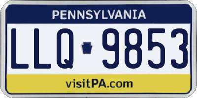 PA license plate LLQ9853