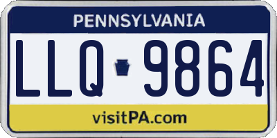 PA license plate LLQ9864