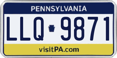 PA license plate LLQ9871