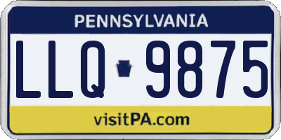 PA license plate LLQ9875