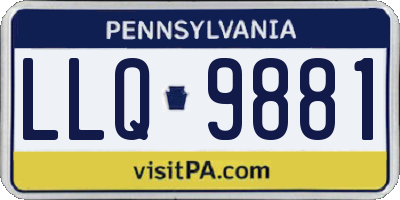 PA license plate LLQ9881