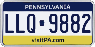 PA license plate LLQ9882