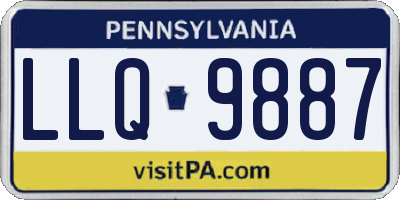 PA license plate LLQ9887