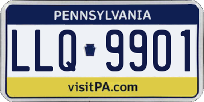 PA license plate LLQ9901