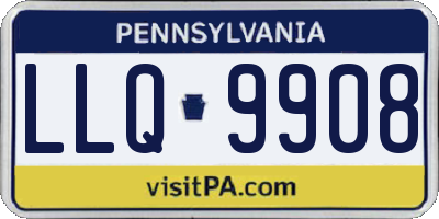 PA license plate LLQ9908