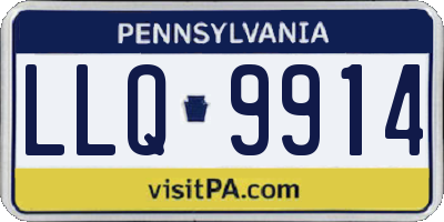 PA license plate LLQ9914