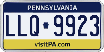 PA license plate LLQ9923