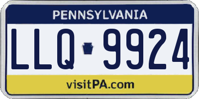 PA license plate LLQ9924