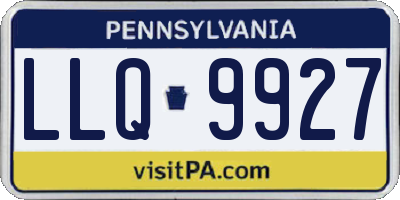 PA license plate LLQ9927