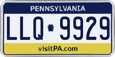 PA license plate LLQ9929