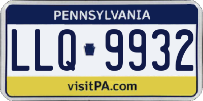 PA license plate LLQ9932