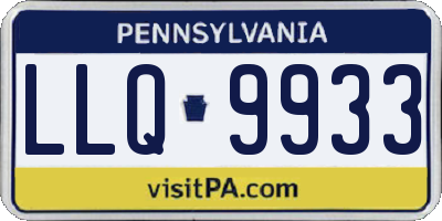 PA license plate LLQ9933
