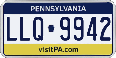PA license plate LLQ9942