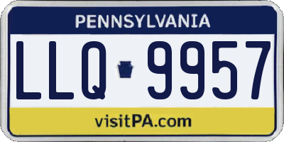 PA license plate LLQ9957