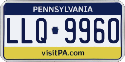 PA license plate LLQ9960
