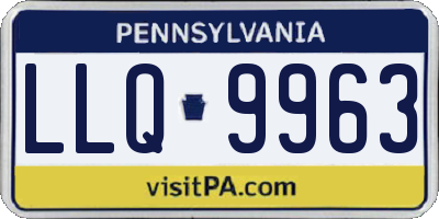 PA license plate LLQ9963