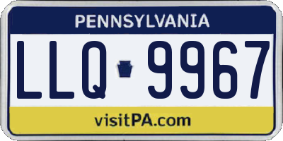 PA license plate LLQ9967