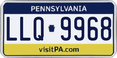 PA license plate LLQ9968