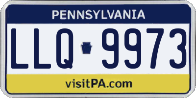 PA license plate LLQ9973