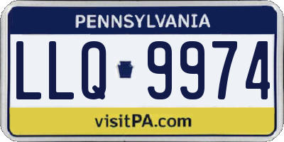PA license plate LLQ9974