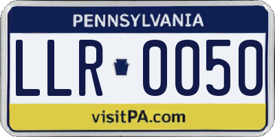 PA license plate LLR0050