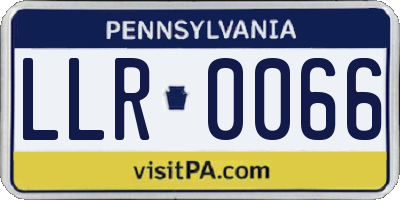 PA license plate LLR0066