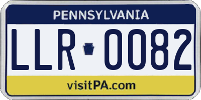 PA license plate LLR0082