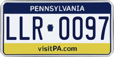PA license plate LLR0097